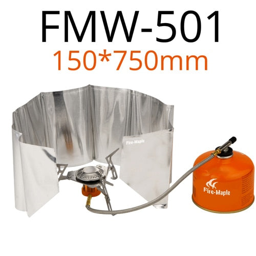 Fire Maple Foldable Light Weight Outdoor Camping Aluminum Wind-Screen Windproof Windshield Ultralight 8-Plates Wind Shield - KiwisLove
