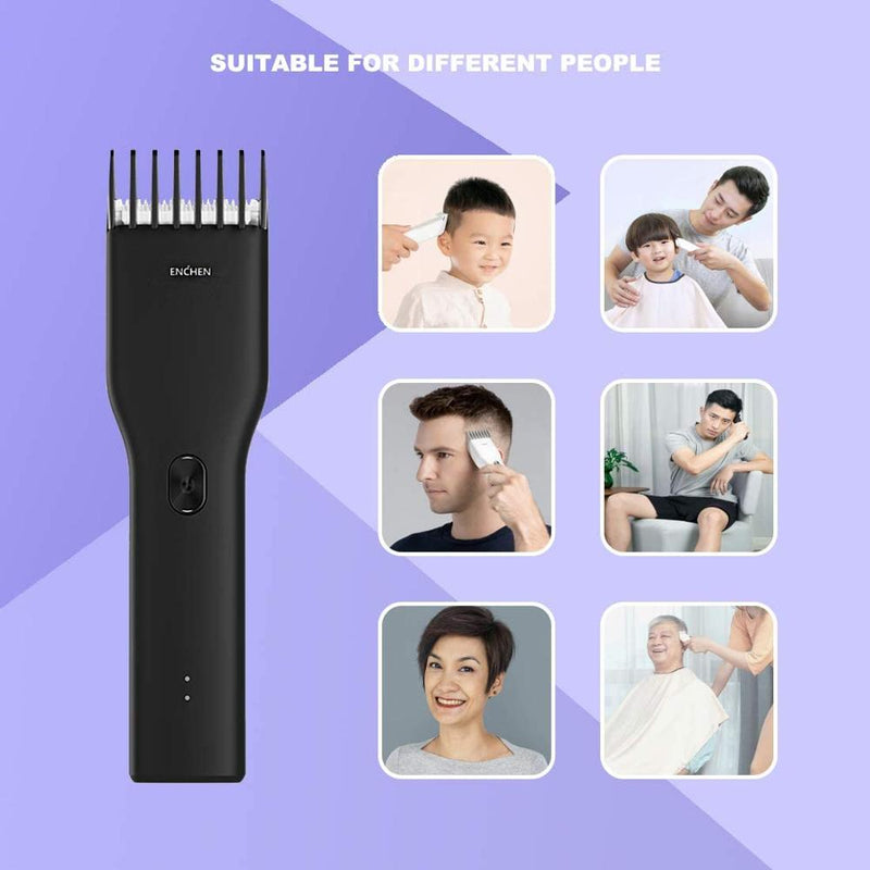ENCHEN Boost Hair Clippers for Men Children Family Use Rechargeable black - KiwisLove