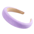 Bezel Head Silk Padded Headband for Women Solid Thick Hair Hoop - KiwisLove