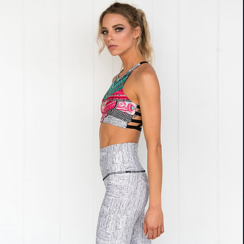 Size S Women Fitness Set Yoga Gym Running Workout Jumpsuits Leggings Outfit Tracksuit - KiwisLove