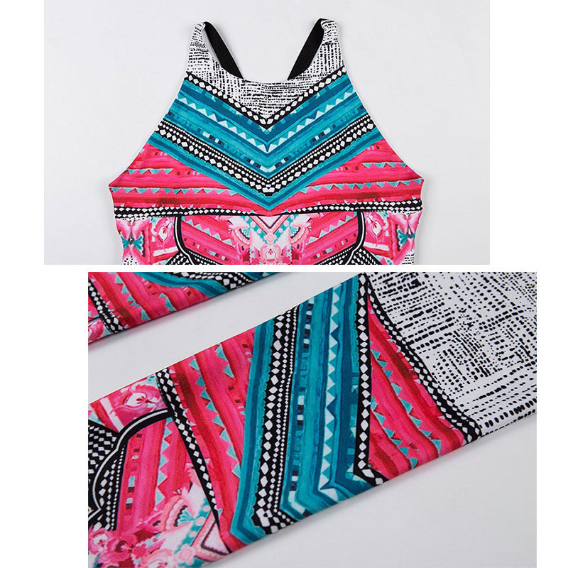 Size L Women Fitness Set Yoga Gym Running  Jumpsuits  Leggings Outfit Tracksuit - KiwisLove