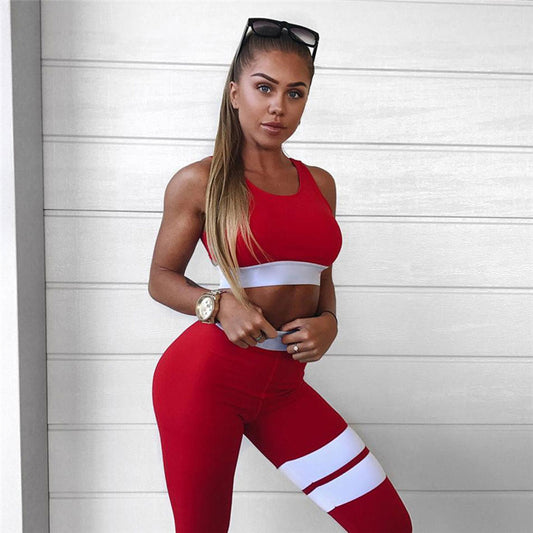 Women Yoga Sets Gym Clothes Fitness Outfits Running Sports Bra Leggings Pants - KiwisLove