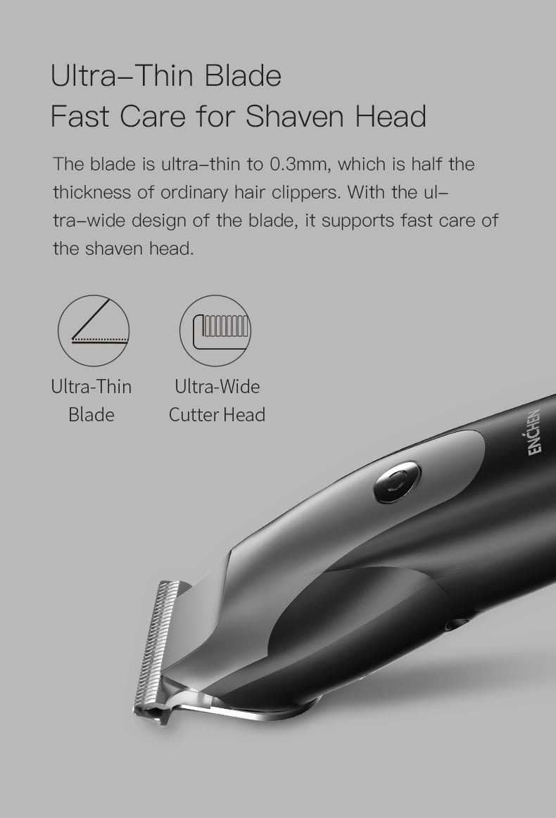 ENCHEN Men Electric Trimmer Hair Cutter Clipper Rechargeable Cordless - KiwisLove