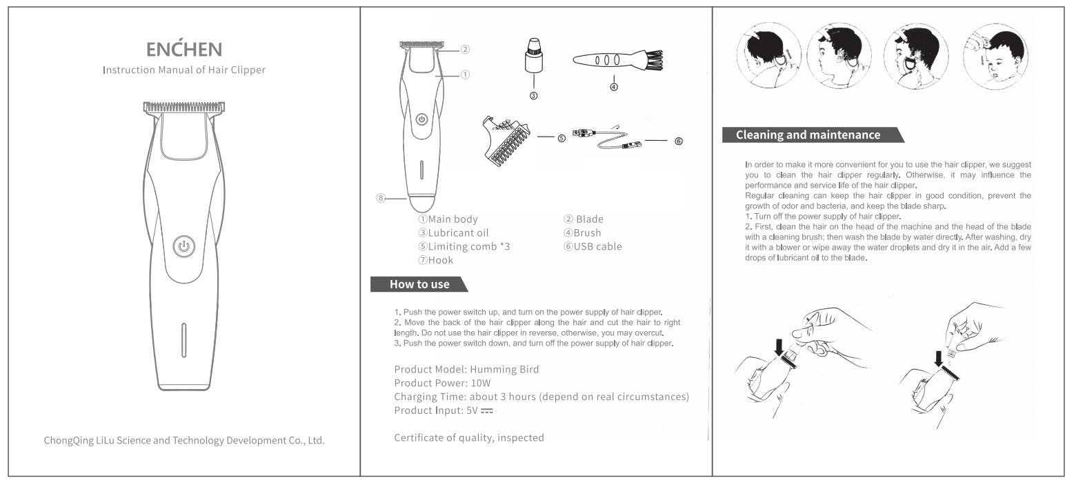 ENCHEN Men Electric Trimmer Hair Cutter Clipper Rechargeable Cordless - KiwisLove
