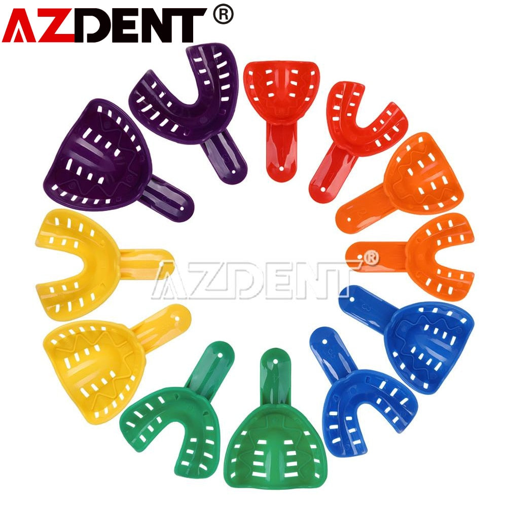 AZDENT 12pcs/set Plastic Teeth Holder Trays Dental Impression Trays - KiwisLove