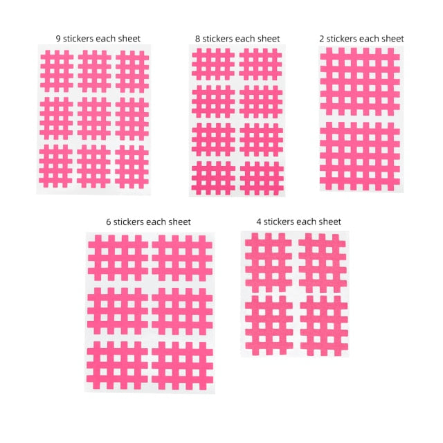 (Pack of 10 sheets) Kindmax Healthcare Spiral Cross Kinesiology Tape Physical Therapy Cross Tape for Pain Relief - KiwisLove