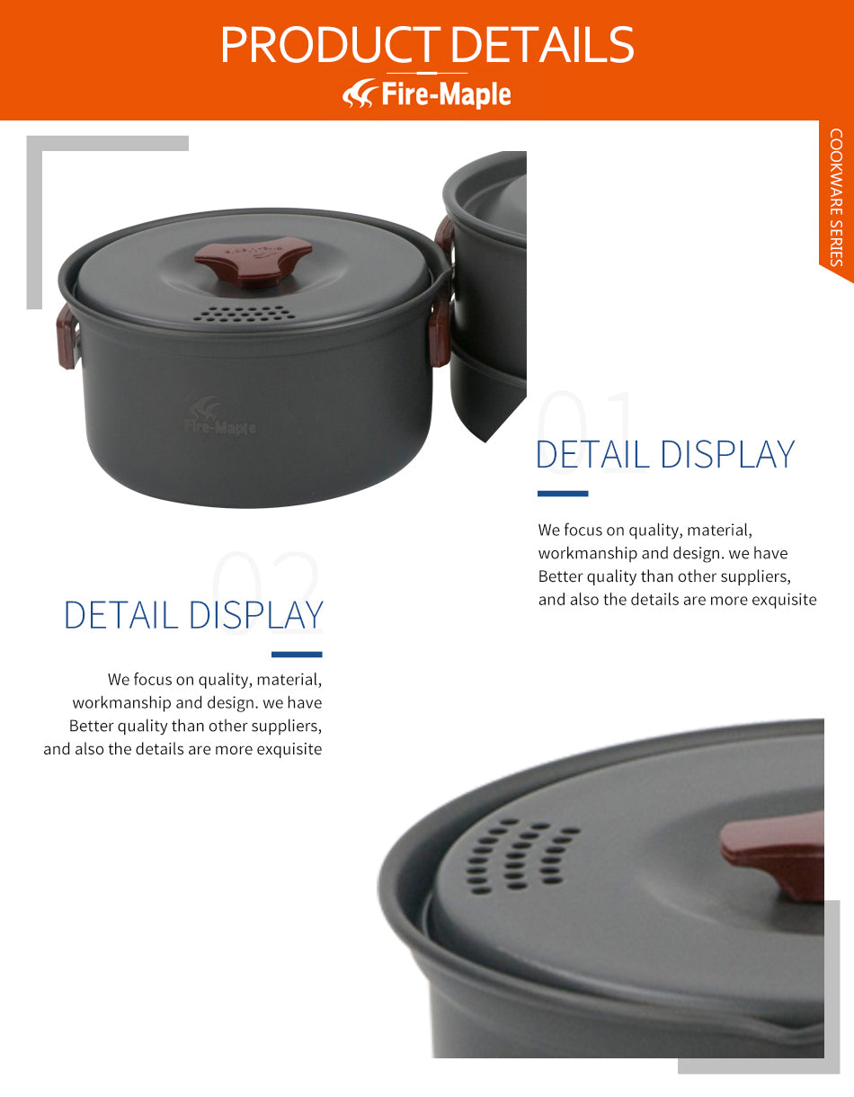 Fire Maple Dinner Box Camping Pot  Cutlery Cookware Picnic FMC-202 - KiwisLove