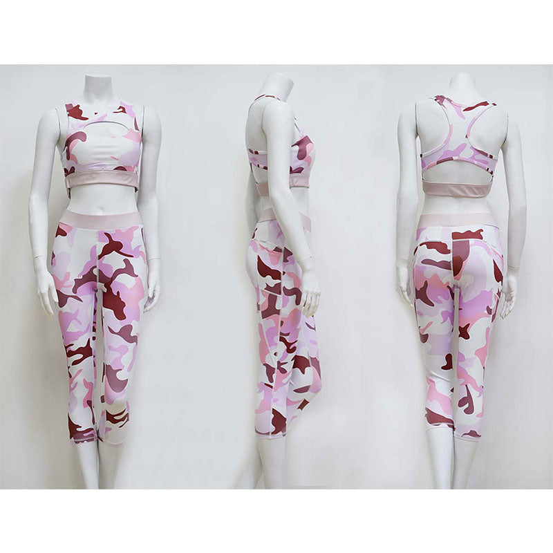 Women Fitness Yoga Suit Workout  Crop Top Pant Gym Wear Running Tracksuit - KiwisLove