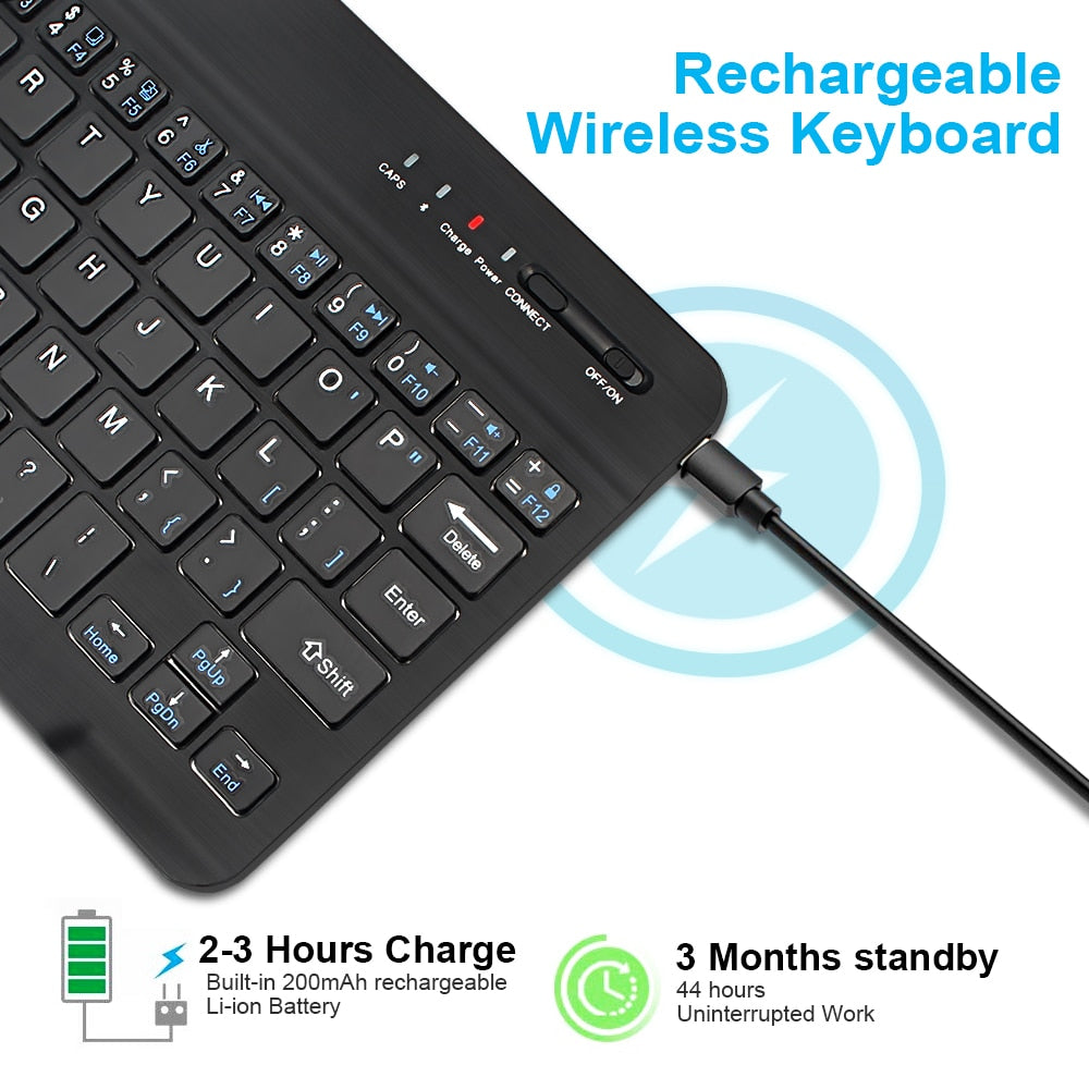 Mini Wireless Keyboard Bluetooth Keyboard  Mouse Keycaps  ipad Phone Tablet Laptop - KiwisLove