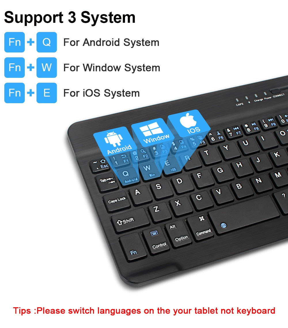 Mini Wireless Keyboard Bluetooth Keyboard  Mouse Keycaps  ipad Phone Tablet Laptop - KiwisLove