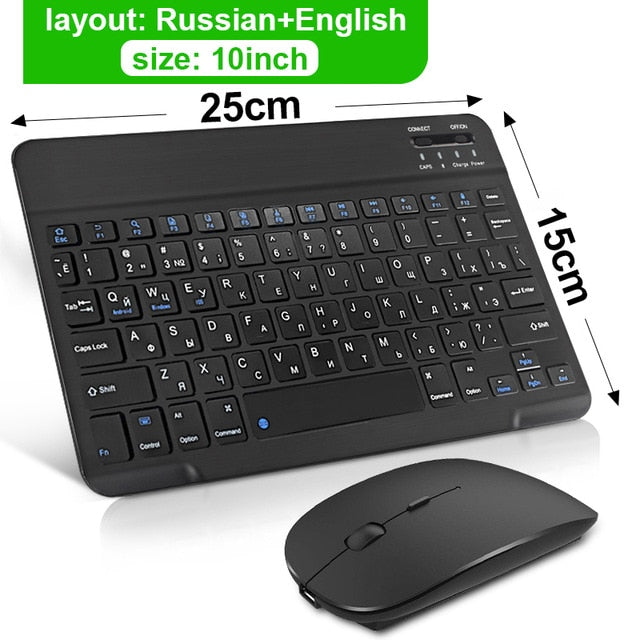 Mini Wireless Keyboard Bluetooth Keyboard  Mouse Keycaps  ipad Phone Tablet Laptop - KiwisLove