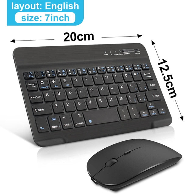 Mini Wireless Keyboard Bluetooth Keyboard  Mouse Keycaps  ipad Phone Tablet Laptop - KiwisLove