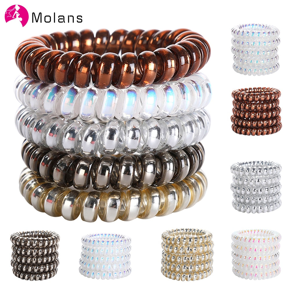 5/10PCS Telephone Wire Elastic Hair Bands - KiwisLove