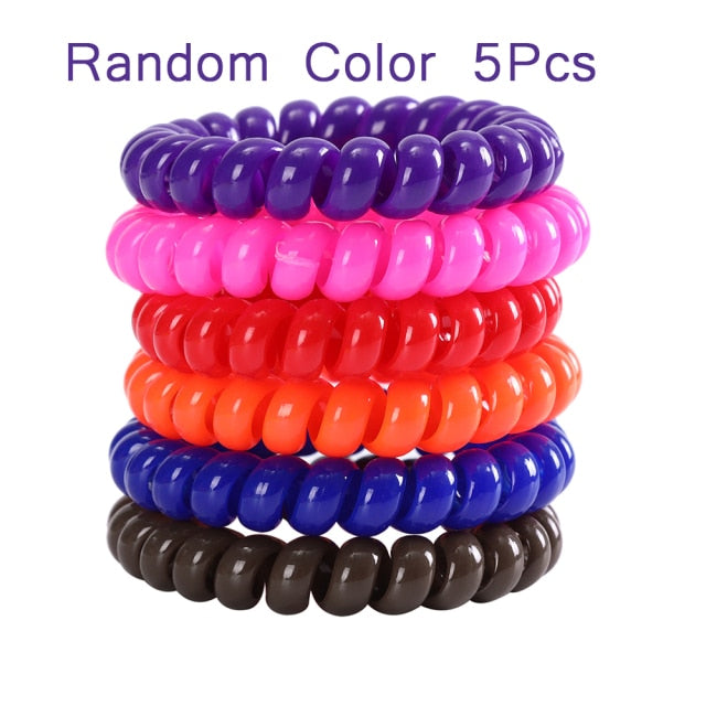 5/10PCS Telephone Wire Elastic Hair Bands - KiwisLove