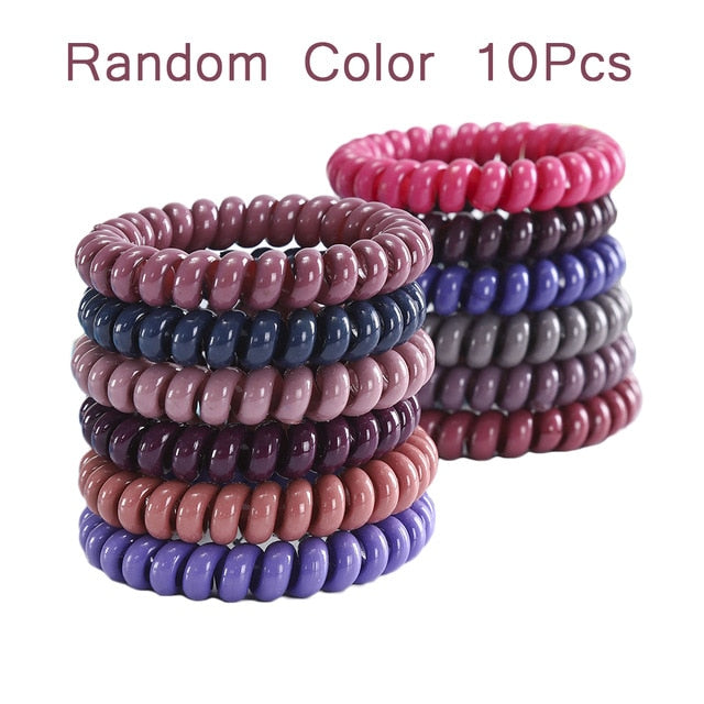 5/10PCS Telephone Wire Elastic Hair Bands - KiwisLove