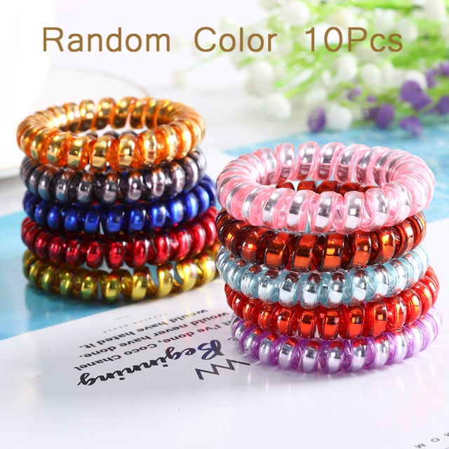 5/10PCS Telephone Wire Elastic Hair Bands - KiwisLove