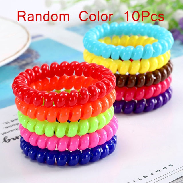 5/10PCS Telephone Wire Elastic Hair Bands - KiwisLove