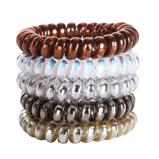 5/10PCS Telephone Wire Elastic Hair Bands - KiwisLove