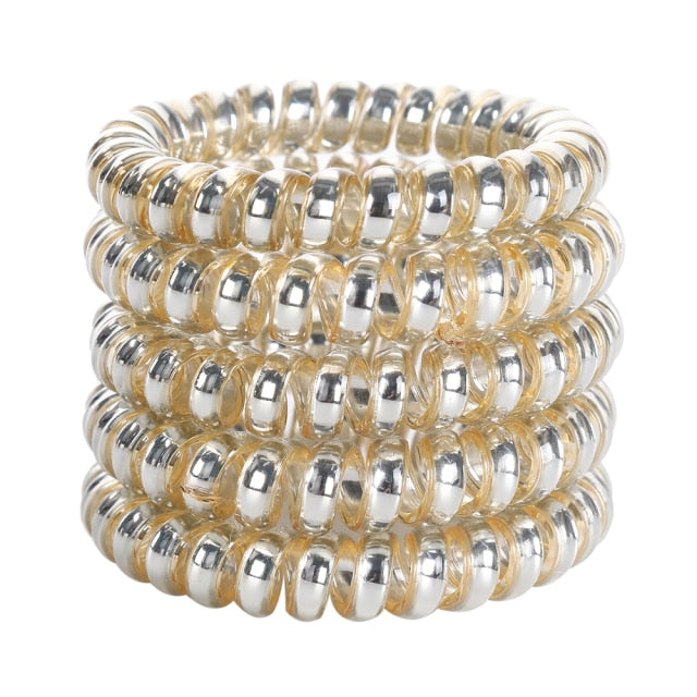 5/10PCS Telephone Wire Elastic Hair Bands - KiwisLove