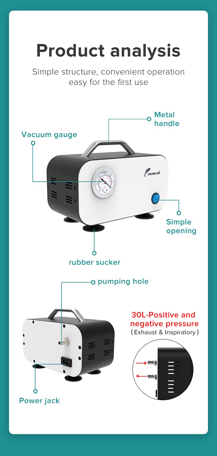 DC 12v Mini Oil-free Diaphragm Vacuum Pump Laboratory Filter Pump - KiwisLove