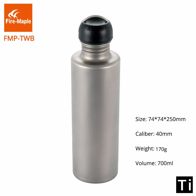 Fire Maple Titanium Water Bottle For Outdoor Camping Hiking 700ML 170g FMP-TWB - KiwisLove