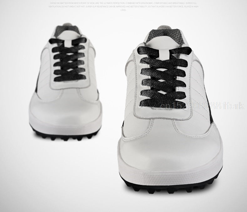 PGM Men's Golf Shoes Genuine Leather Waterproof Anti-slip Spikes Sneaker - KiwisLove