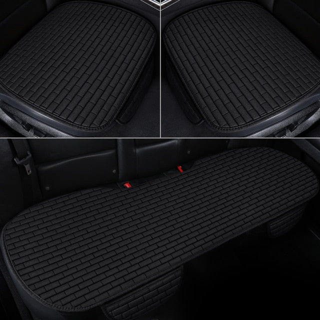 Car seat cover front/rear flax seat protect cushion automobile seat cushion protector pad car cover mat protect - KiwisLove