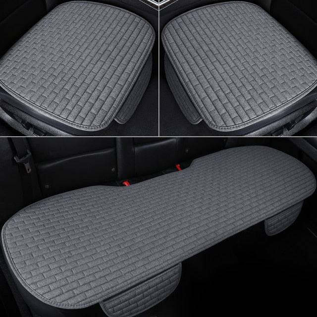 Car seat cover front/rear flax seat protect cushion automobile seat cushion protector pad car cover mat protect - KiwisLove