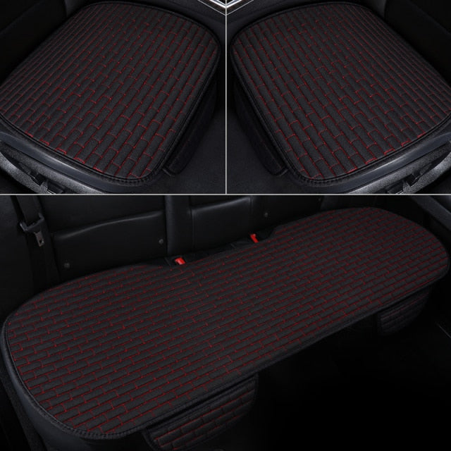 Car seat cover front/rear flax seat protect cushion automobile seat cushion protector pad car cover mat protect - KiwisLove