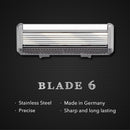 Qshave Black Spider Manual Man Shave Razor with Trimmer (1 Handle, 1pc X6 Blade & 1pc X5 Blade) - KiwisLove