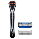 Qshave Black Spider Manual Man Shave Razor with Trimmer (1 Handle, 1pc X6 Blade & 1pc X5 Blade) - KiwisLove