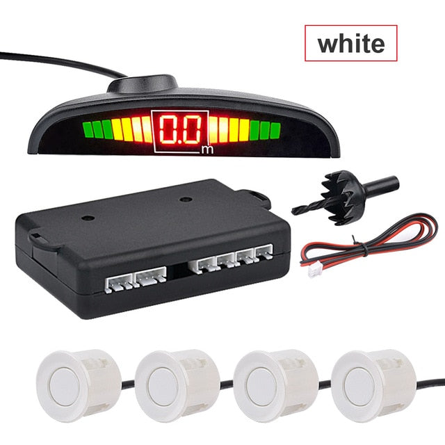 Parktronic Automatic LED Parking Sensor with 4 Sensors Reverse Backup Parking Radar Monitor Detector System Display - KiwisLove