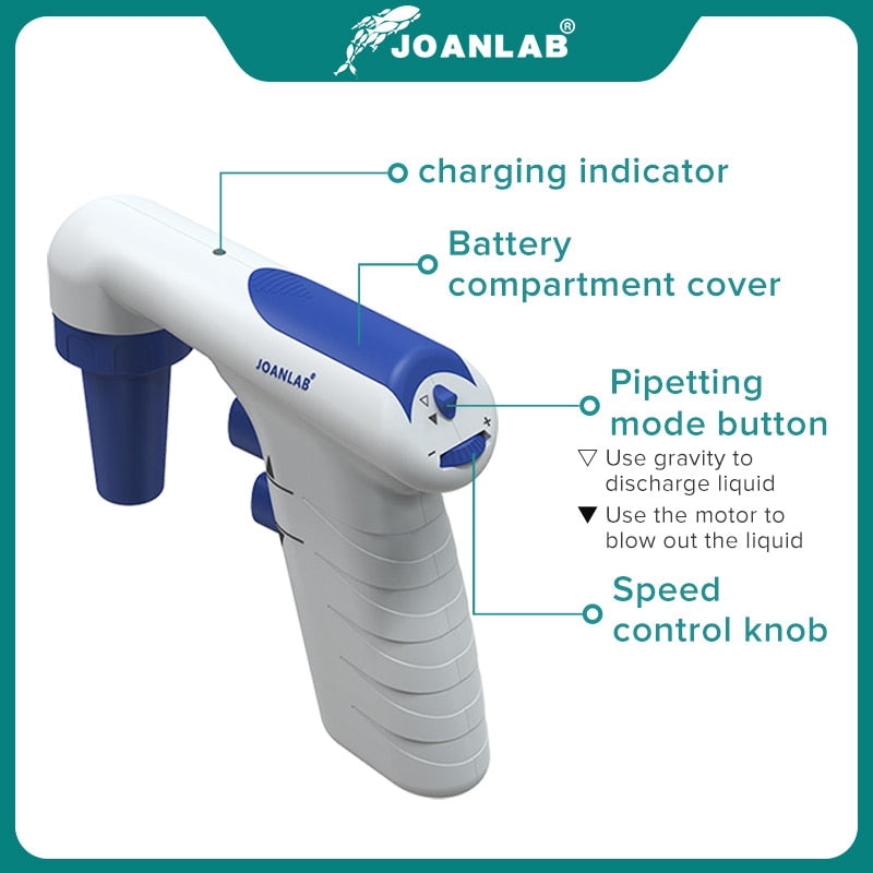 JOANLAB Electric Pipette Controller Large Volume Automatic Pipette - KiwisLove