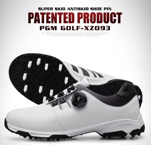 PGM Golf Men's Sneakers Rotating Lace Sneakers Waterproof Non-slip red - KiwisLove