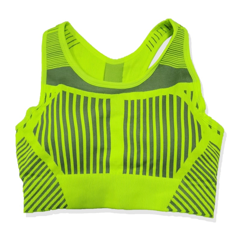 Women Yoga Suits Striped Seamless Sports Bras Leggings Gym Wear Running Tracksuit - KiwisLove