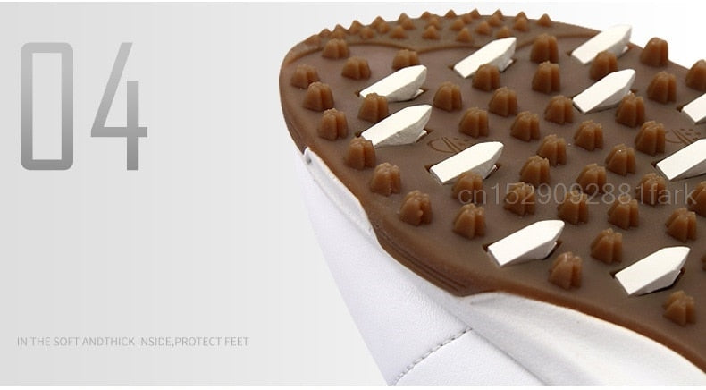 Women'S Golf Shoes Leather Slip Resistant Waterproof Sneakers Spikes Nail Breathable Lightweight - KiwisLove