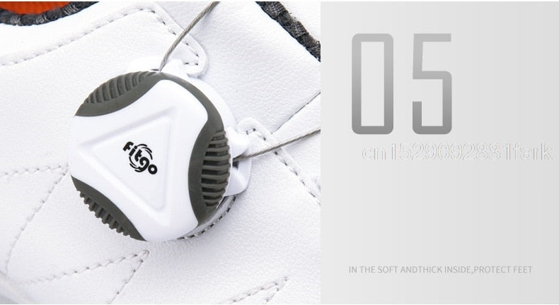 Women'S Golf Shoes Leather Slip Resistant Waterproof Sneakers Spikes Nail Breathable Lightweight - KiwisLove