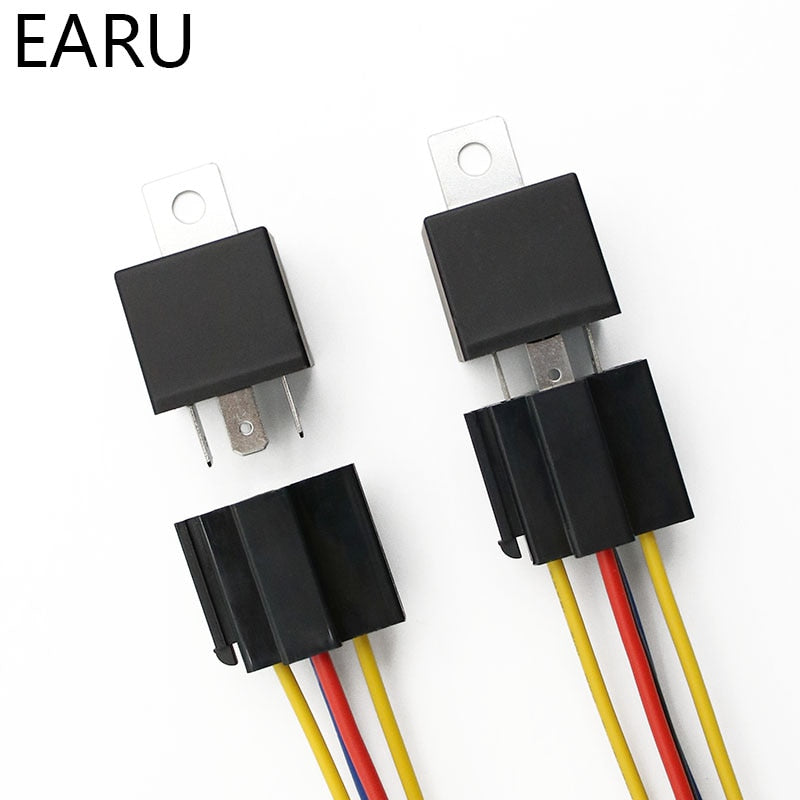 Waterproof Automotive Relay Car  With Black Red Copper Terminal Socket - KiwisLove