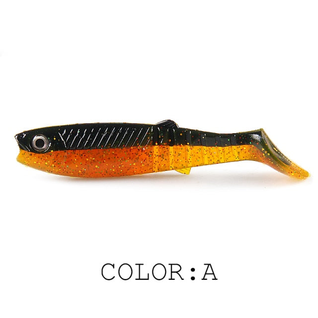 NEW cannibal baits 3D color bicolor smell  96mm/80mm/62mm  T Tail - KiwisLove