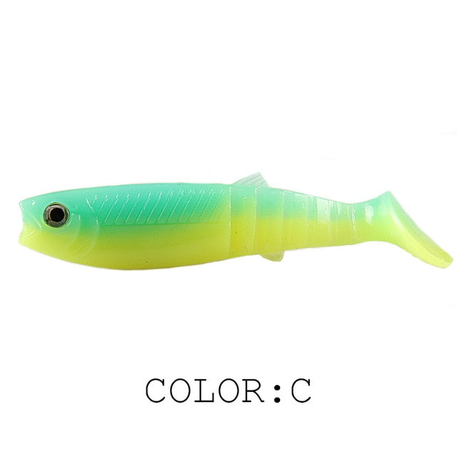 NEW cannibal baits 3D color bicolor smell  96mm/80mm/62mm  T Tail - KiwisLove