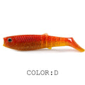 NEW cannibal baits 3D color bicolor smell  96mm/80mm/62mm  T Tail - KiwisLove