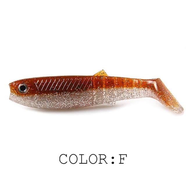 NEW cannibal baits 3D color bicolor smell  96mm/80mm/62mm  T Tail - KiwisLove