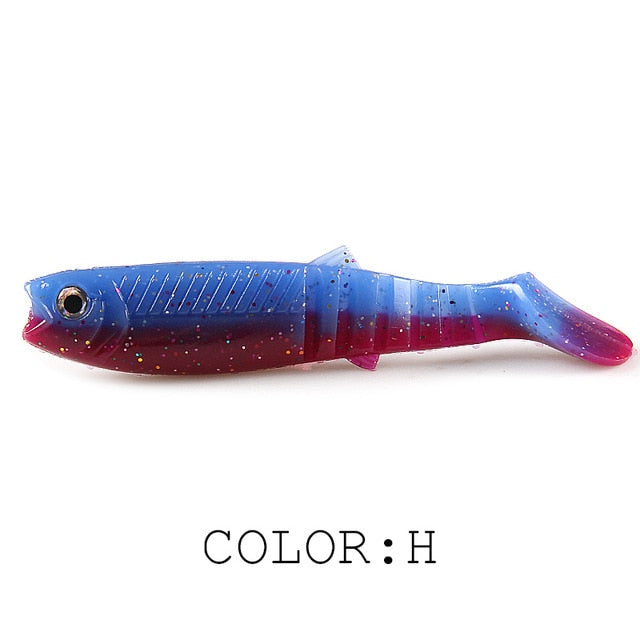 NEW cannibal baits 3D color bicolor smell  96mm/80mm/62mm  T Tail - KiwisLove