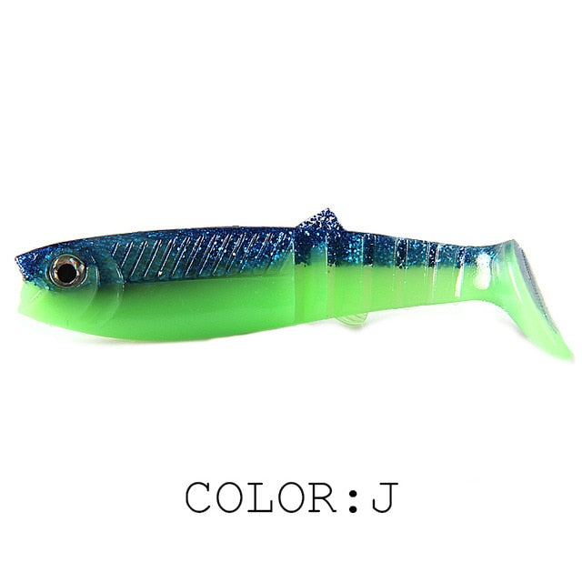 NEW cannibal baits 3D color bicolor smell  96mm/80mm/62mm  T Tail - KiwisLove