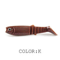 NEW cannibal baits 3D color bicolor smell  96mm/80mm/62mm  T Tail - KiwisLove