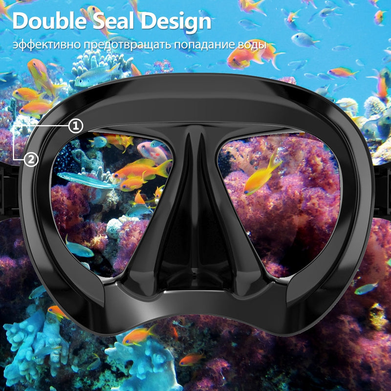 Copozz Professional Skuba Diving Mask Goggles Watersports Snorkel - KiwisLove