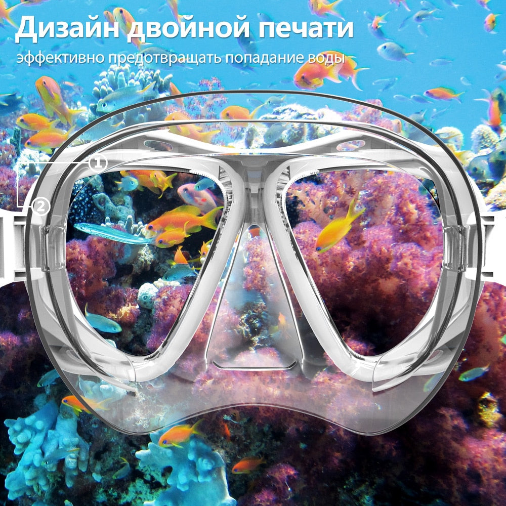 Copozz Professional Skuba Diving Mask Goggles Watersports Snorkel - KiwisLove
