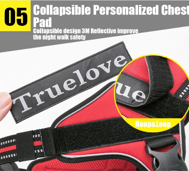 Truelove Dog Harness No-Pull Reflective Stitching Ensure Two Ways Using Explosion-proof TLH5753 - KiwisLove