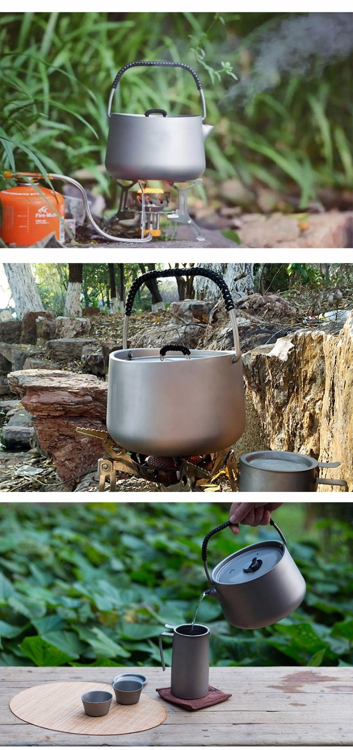 Fire Maple Bore Titanium Kettle Traditional Chinese Style Teapot ISPO Award - KiwisLove