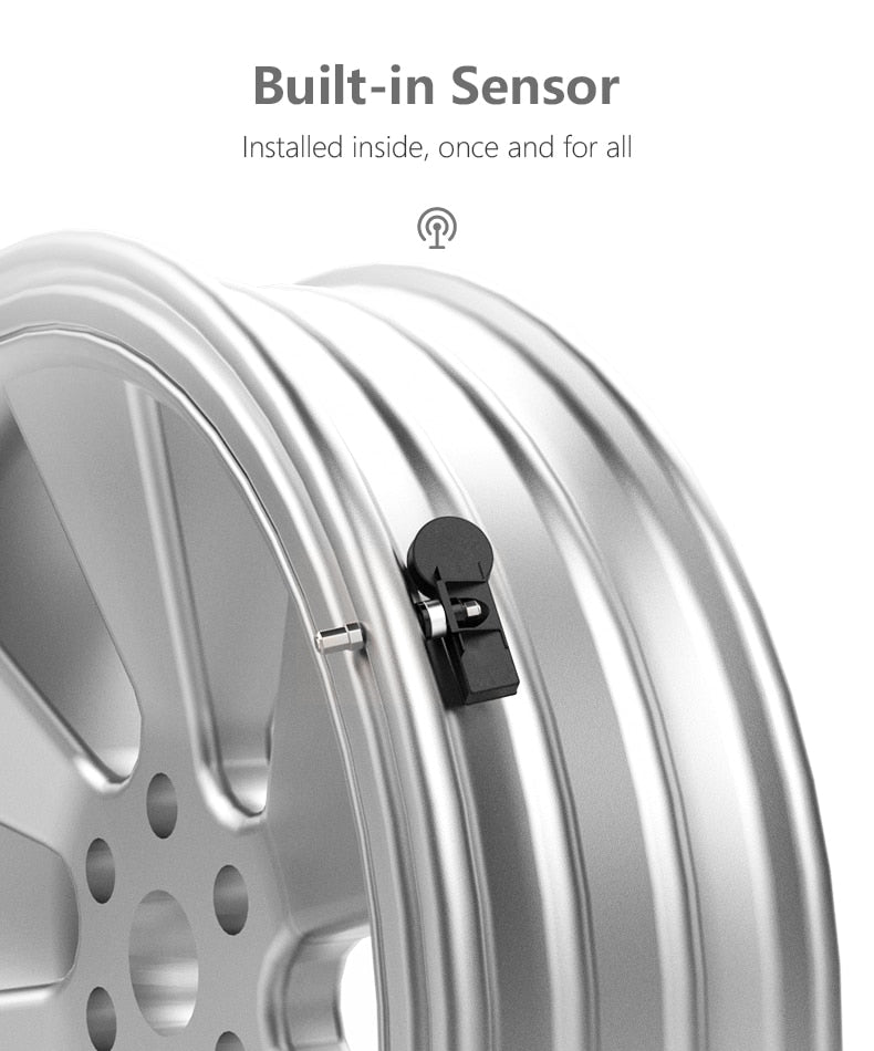 TPMS Tire Pressure Monitoring  Sensors Cigarette Lighter USB port Auto Security Alarm Systems Tire Pressure - KiwisLove